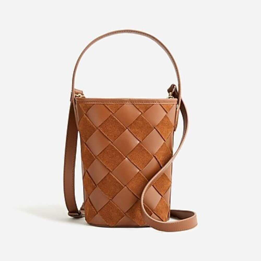 J. Crew Berkeley woven bucket bag NWOT